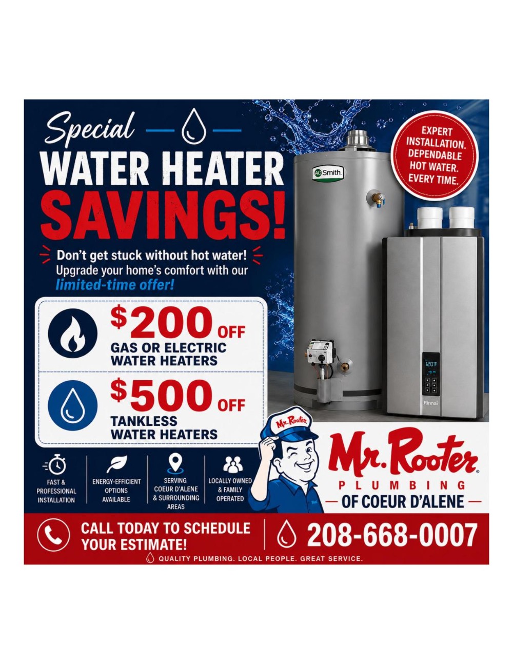 Special Offer For Water Heaters