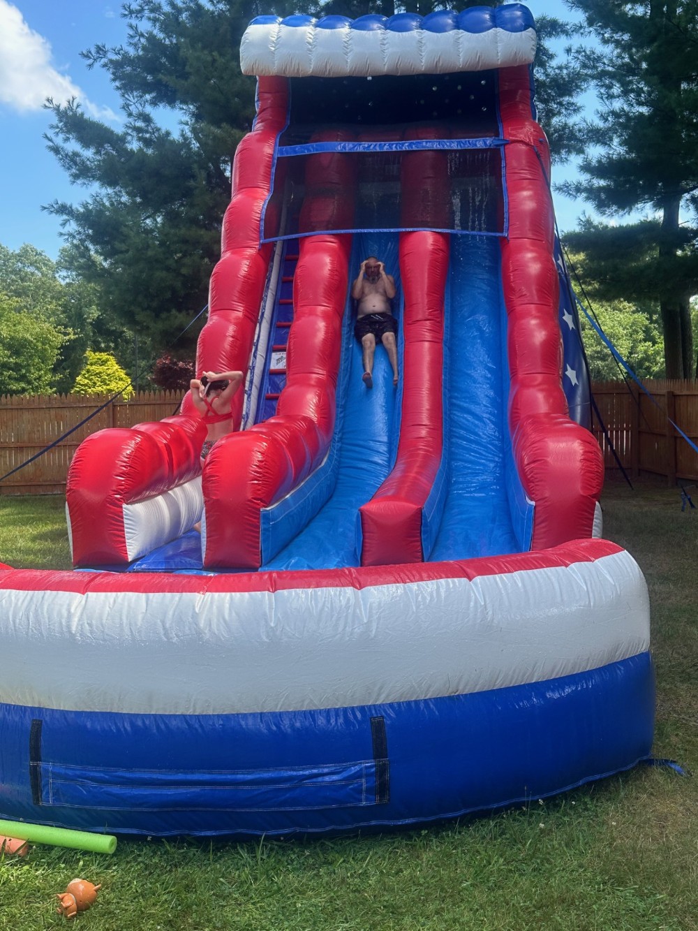 Water slide fun at our employee appreciation party