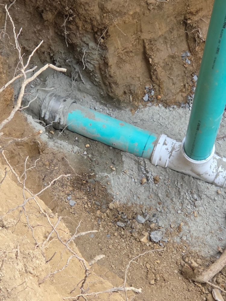 Green PVC and PVC cleanout