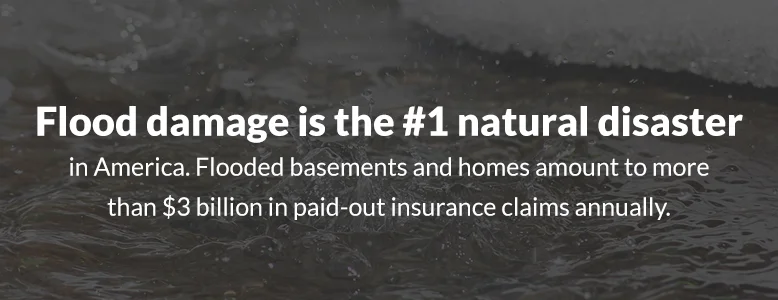Flood damage is the No. 1 natural disaster in America. Flood damage is the No. 1 natural disaster in America.