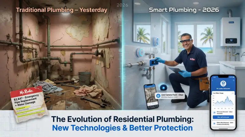 Evolution of plumbing graphic.