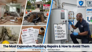The most expensive plumbing repairs graphic.