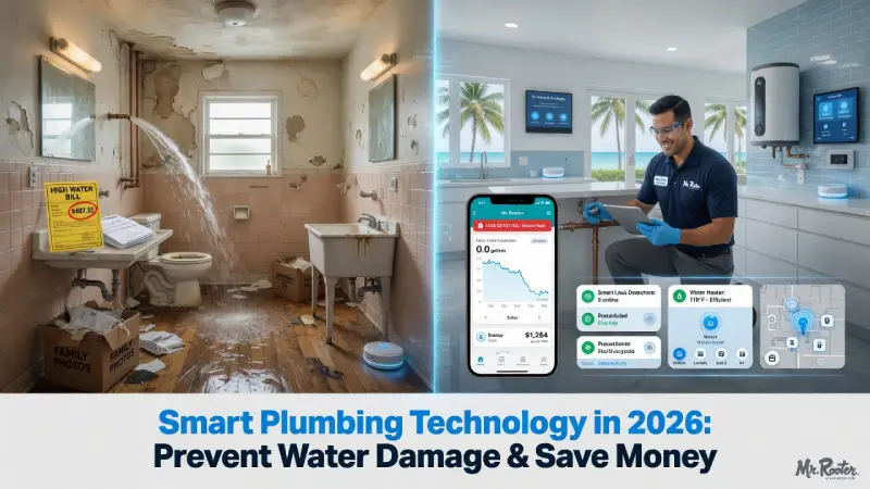 Smart plumbing graphic.