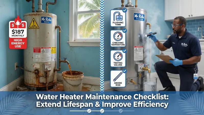 Water Heater Maintenance graphic.